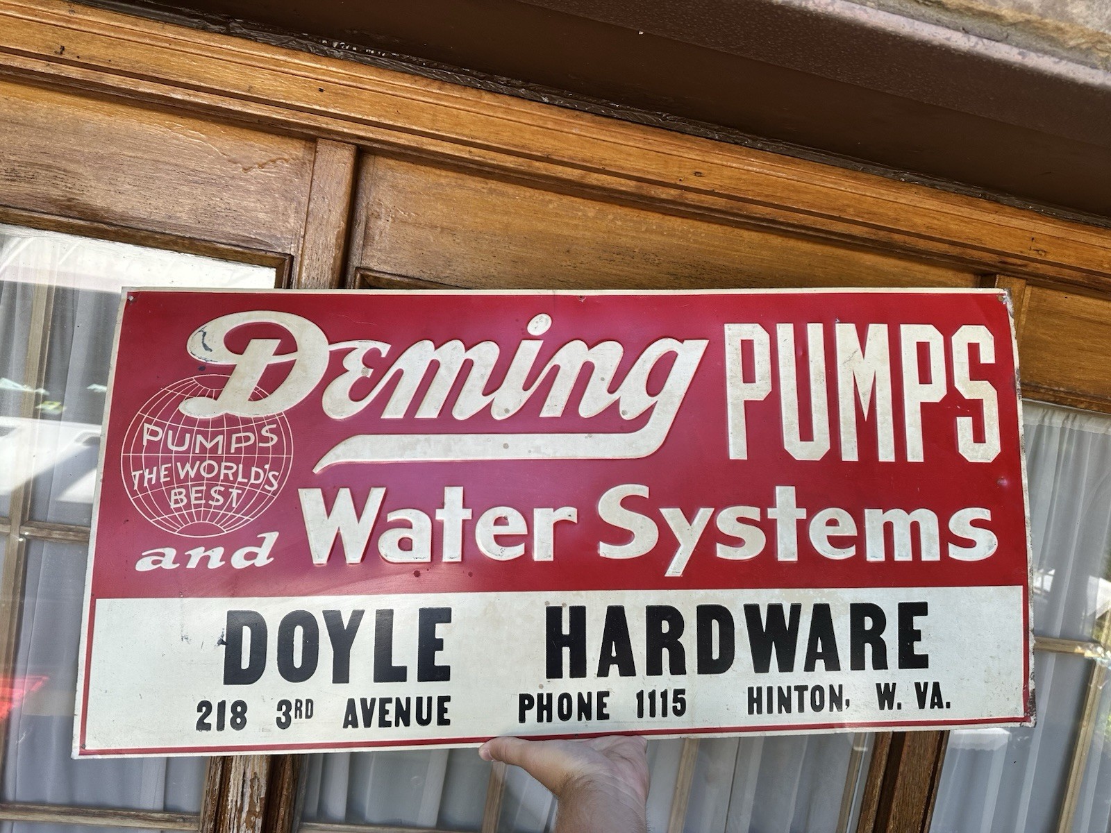 Vintage Deming Pumps Sign Advertising Sign Hinton West Virginia Water System Vintage Deming Pumps Sign Advertising Sign Hinton West Virginia Water System