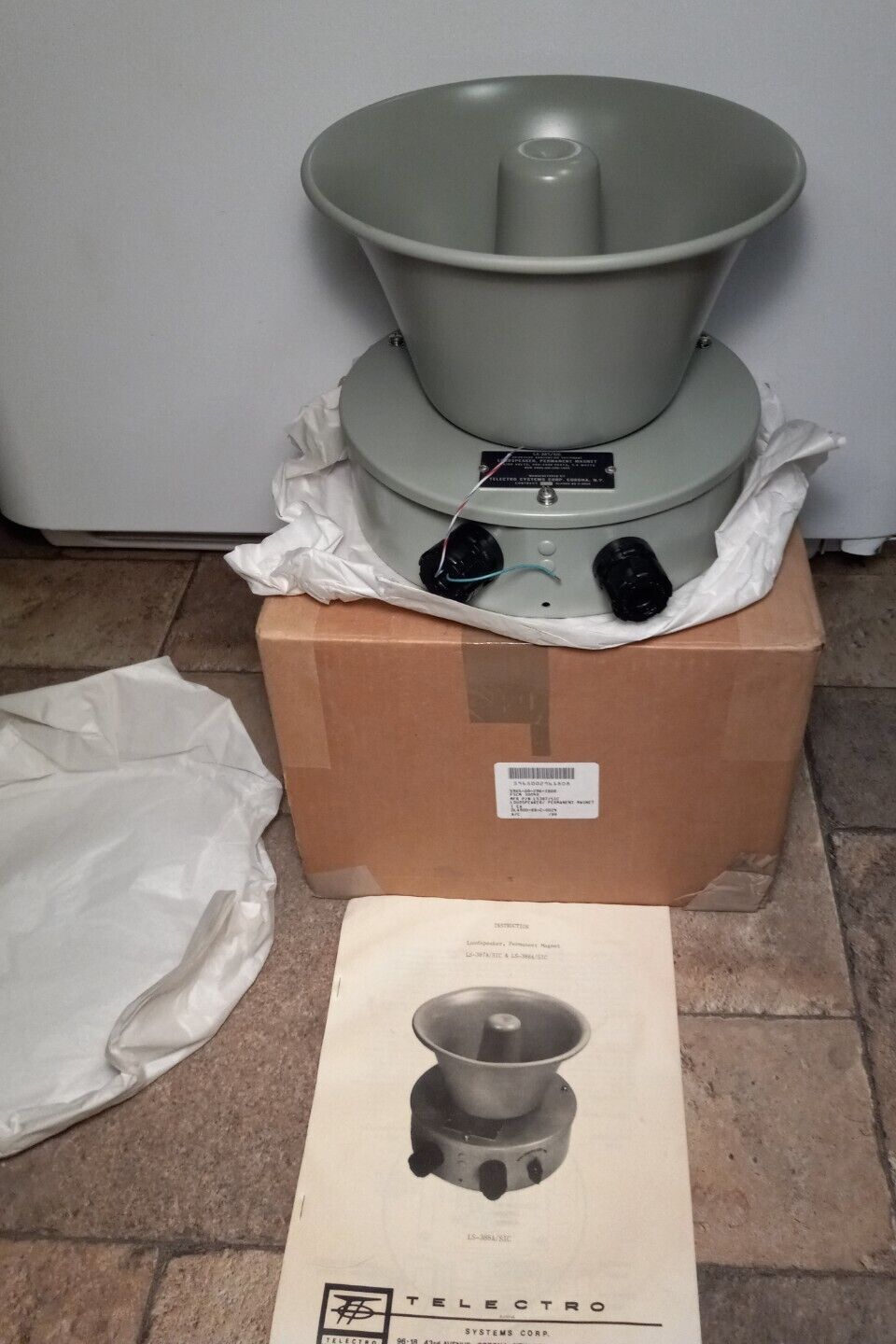 (NOS) 80s Telectro Naval Shipboard Announcing Equipment Loudspeaker Ls-387/Sic (NOS) 80s Telectro Naval Shipboard Announcing Equipment Loudspeaker Ls-387/Sic