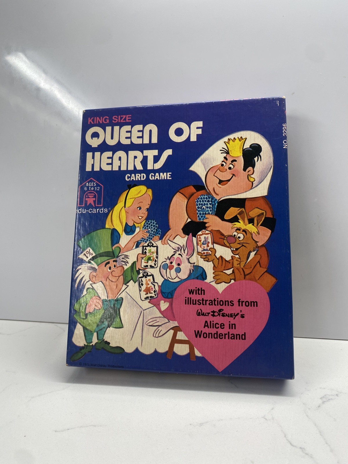 Disney Alice in Wonderland 1975 Vintage Queen of Hearts Card Game with Box Disney Alice in Wonderland 1975 Vintage Queen of Hearts Card Game with Box