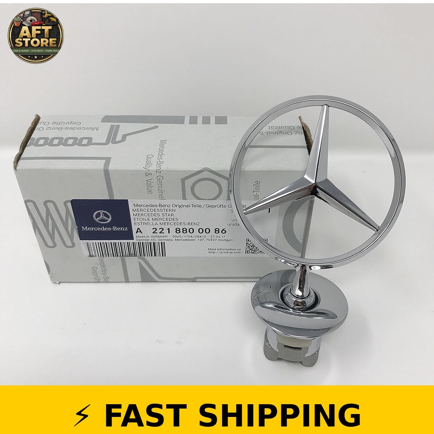 Mercedes Benz Hood Ornament 221-880-00-86 Genuine OEM Mercedes Benz Hood Ornament 221-880-00-86 Genuine OEM