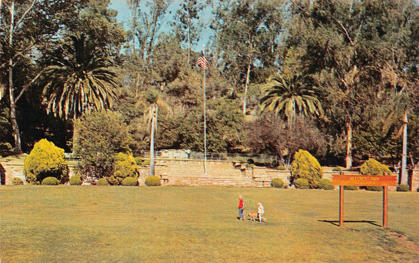 Fullerton CA California Downtown Hillcrest Park Placentia Cover Vtg Postcard B41