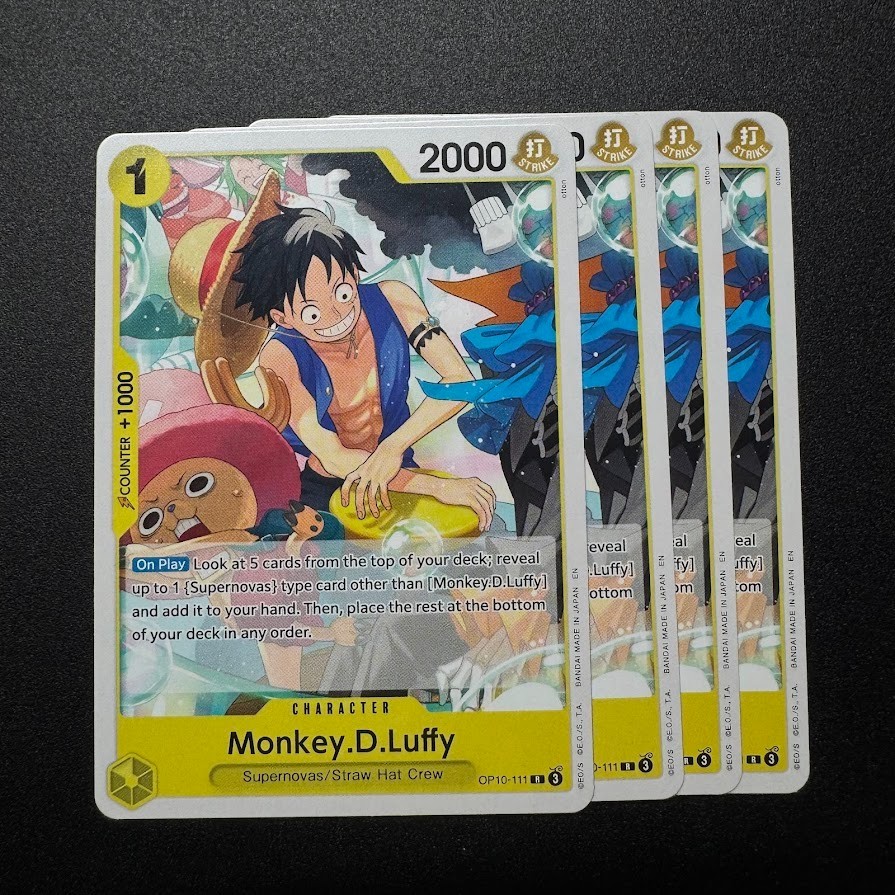 4x Monkey.D.Luffy OP10-111 - One Piece TCG English Playset CHOPPER 4x Monkey.D.Luffy OP10-111 - One Piece TCG English Playset CHOPPER