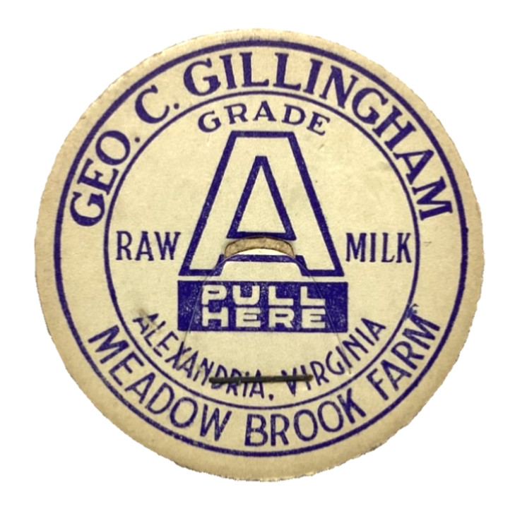 MEADOW BROOK FARM MILK ALEXANDRIA VIRGINIA VA MILK BOTTLE CAPS MEADOW BROOK FARM MILK ALEXANDRIA VIRGINIA VA MILK BOTTLE CAPS