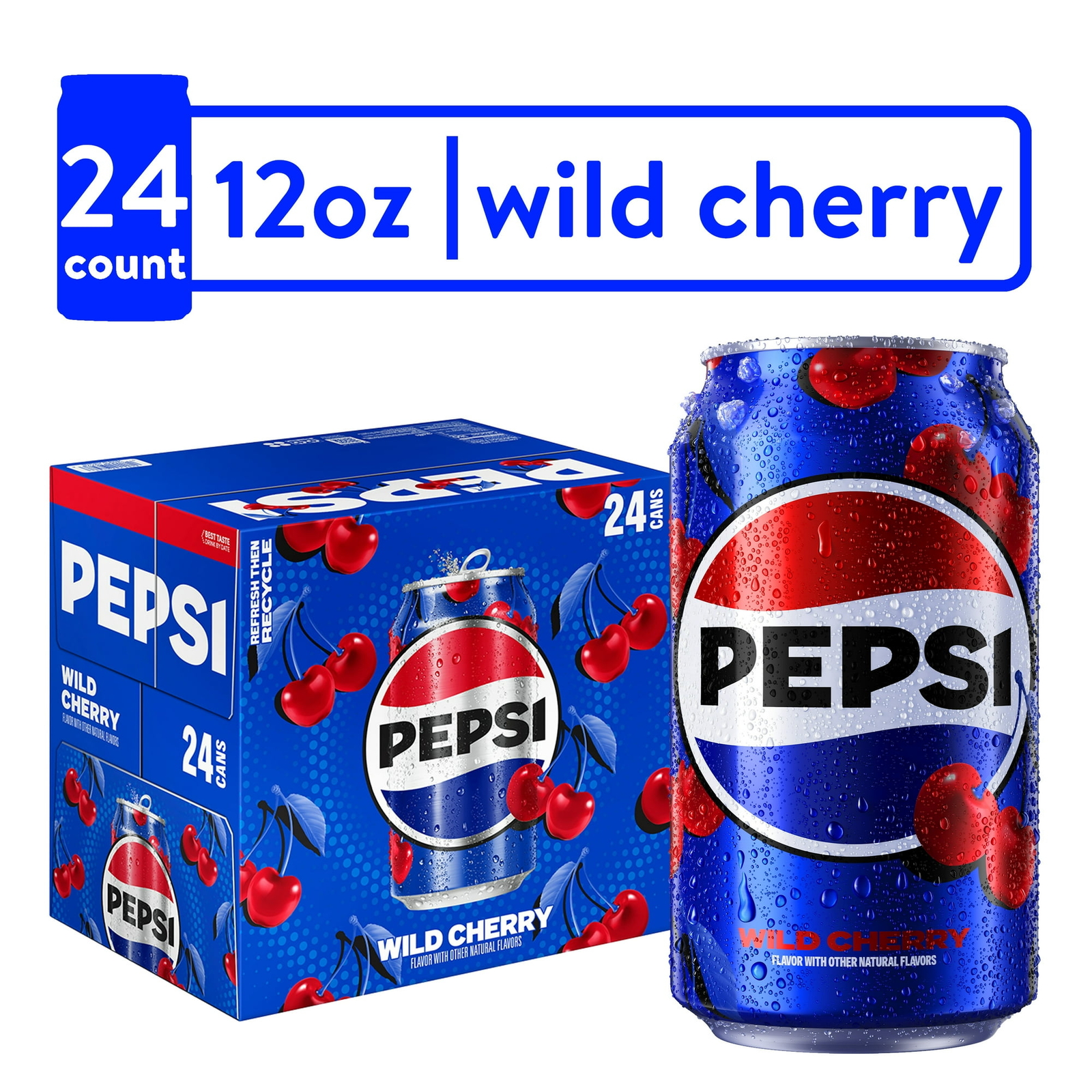 Wild Cherry Pepsi? 24 Pack 12 fl. oz. Cans Wild Cherry Pepsi? 24 Pack 12 fl. oz. Cans