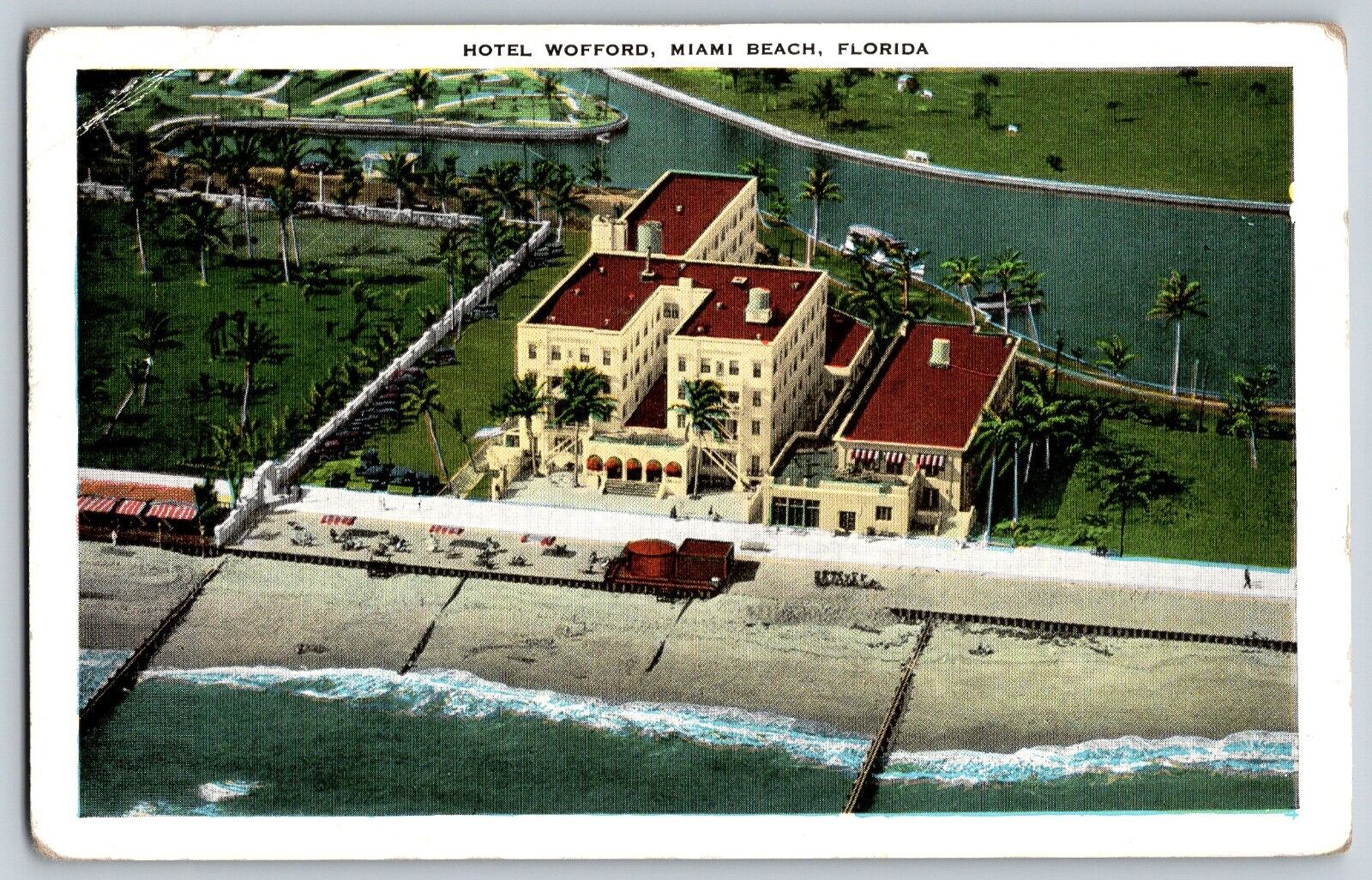 Miami Beach, Florida FL - Hotel Wofford - Vintage Postcard