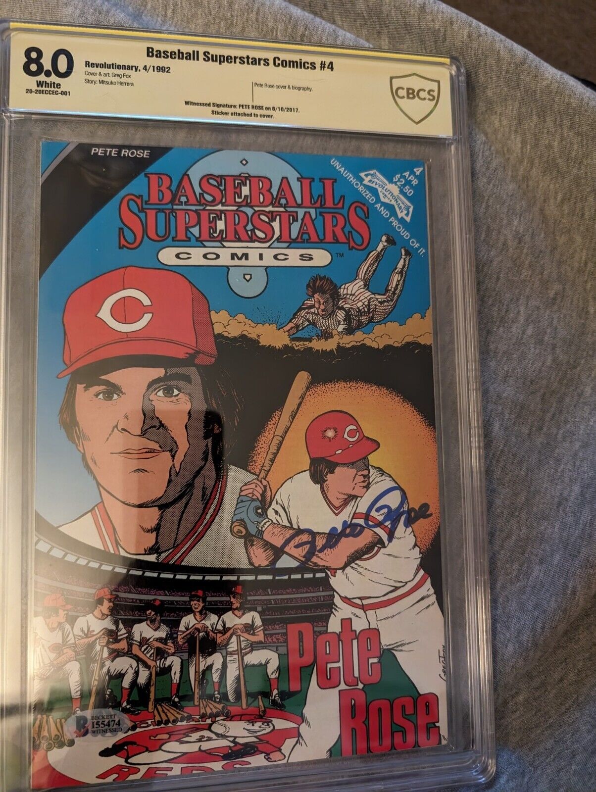 Pete Rose Signed Baseball Superstars Comics April 1992 - Graded Comic Book 