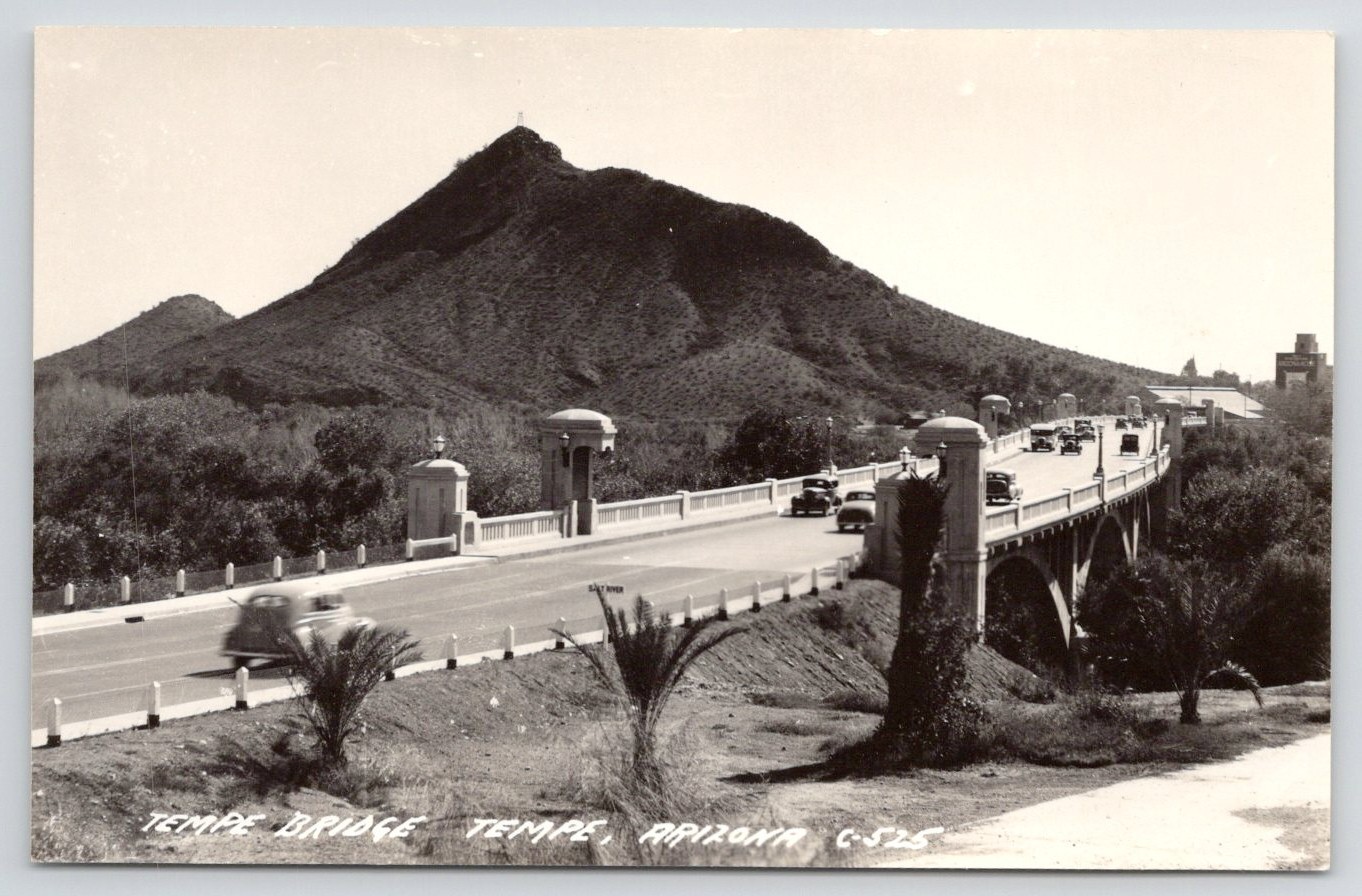Tempe AZ Mill Avenue Bridge Highway 80 RPPC Tempe AZ Mill Avenue Bridge Highway 80 RPPC