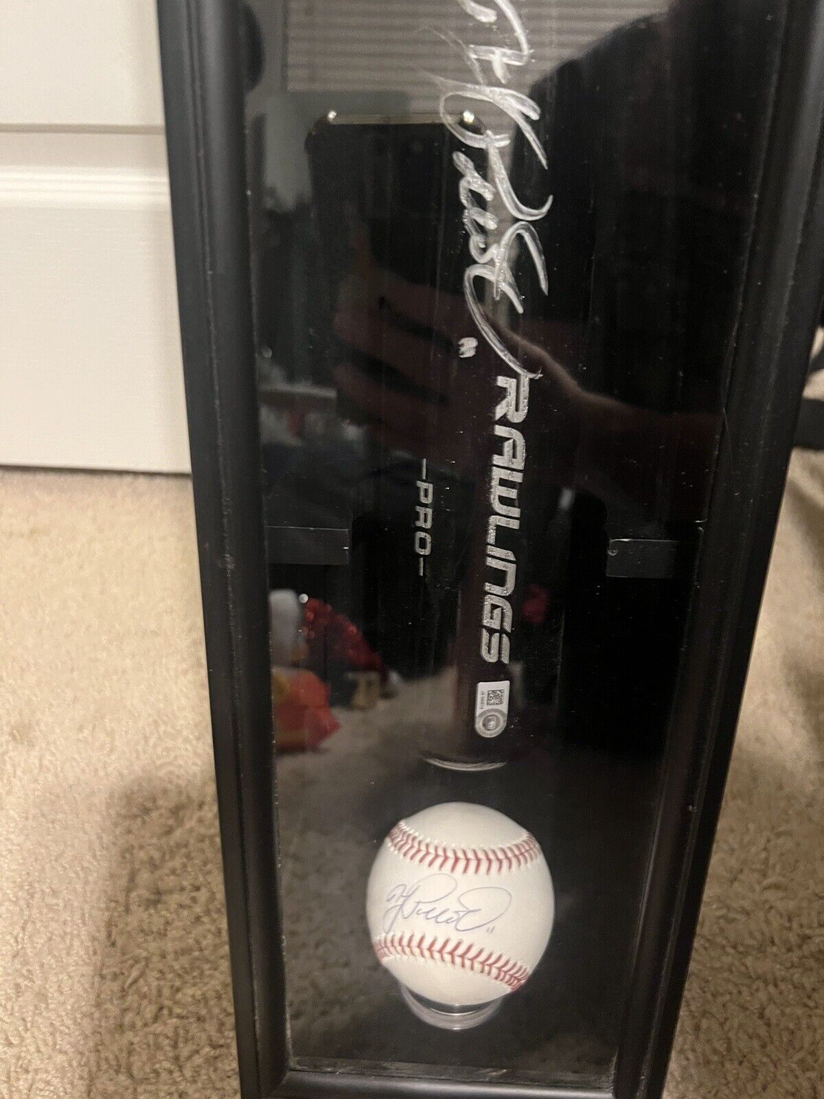 AJ Pollock Signed Rawlings Bat and Ball Authentic