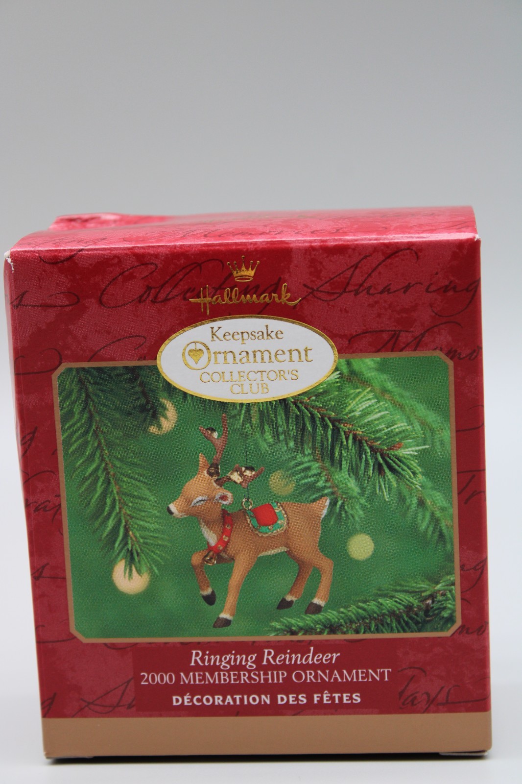 Hallmark 2000 Keepsake Ornament Collector’s Club Ringing Reindeer Hallmark 2000 Keepsake Ornament Collector’s Club Ringing Reindeer