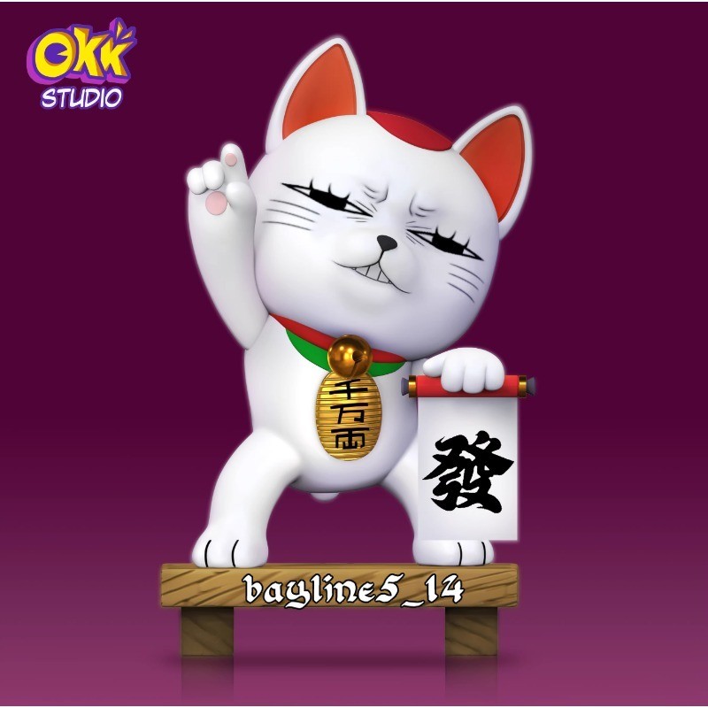 OKK Studio Dandadan Turbo Granny Lucky Cat Figure Toys Collectible Model Gifts