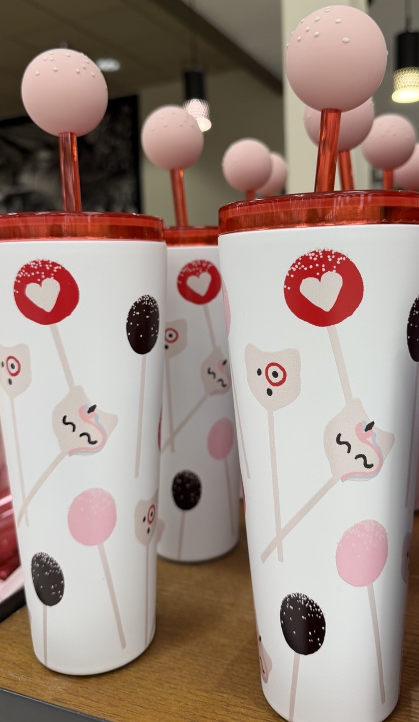 Target x Starbucks Cake Pop Collection Stainless Cold Cup with topper 26 oz Target x Starbucks Cake Pop Collection Stainless Cold Cup with topper 26 oz
