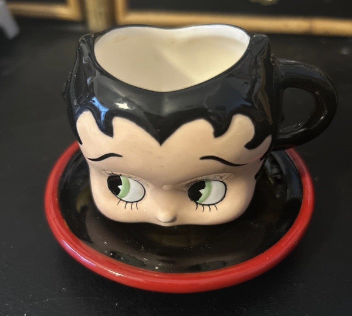 Vintage Betty Boop Ceramic Miniature Cup/Saucer by Vandor 1995 ππππ Vintage Betty Boop Ceramic Miniature Cup/Saucer by Vandor 1995 ππππ