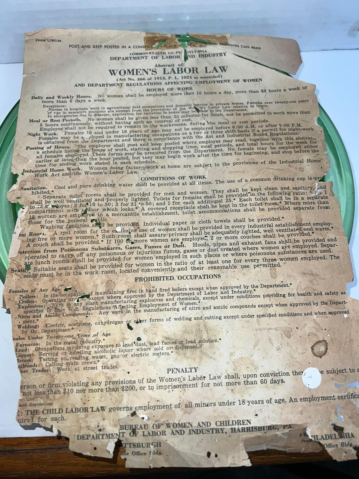 Antique women’s rights 1913 labor law advertising work what women are allowed Antique women’s rights 1913 labor law advertising work what women are allowed