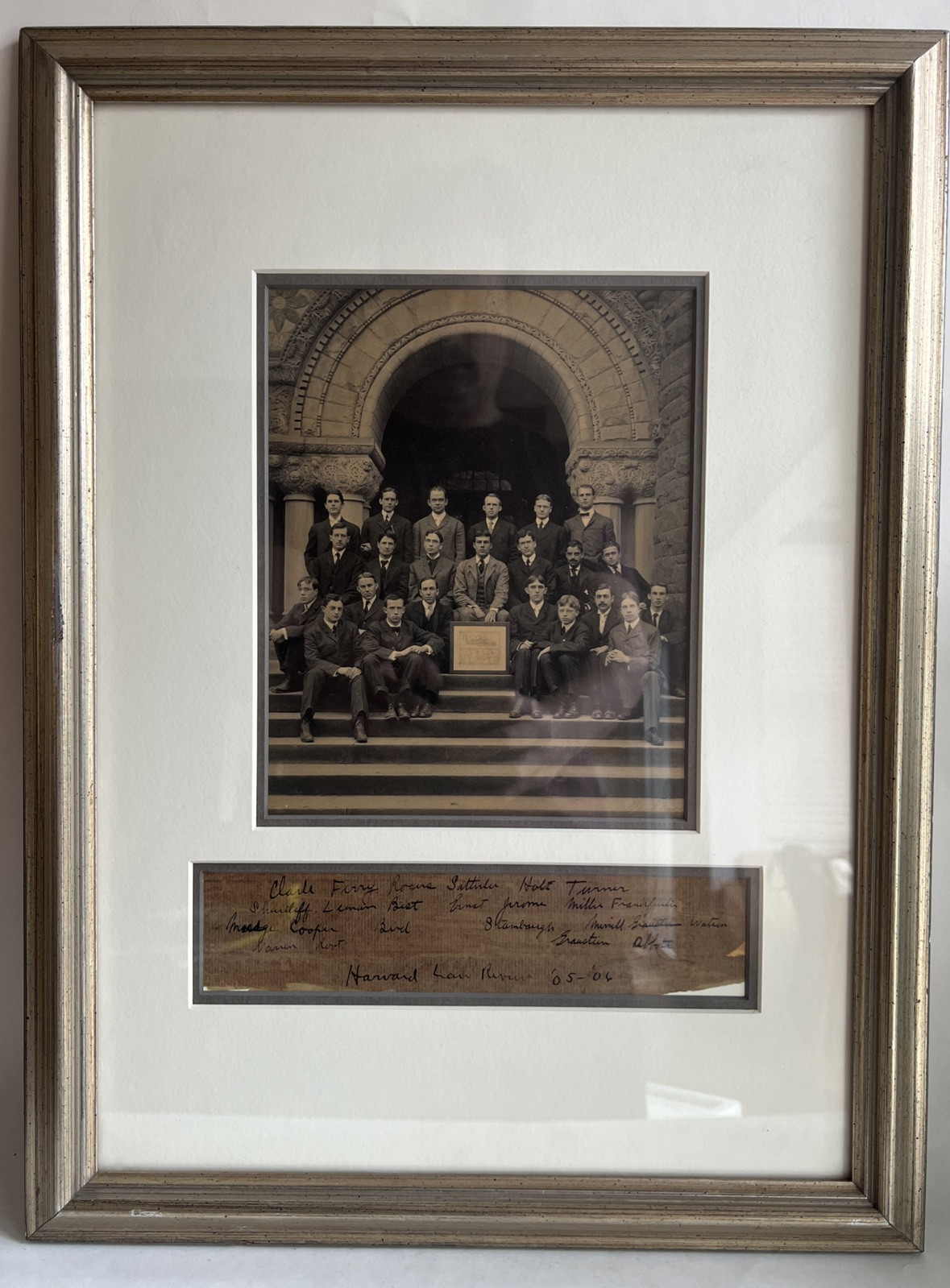 1905-1906 Framed Harvard Law Review Original Class Photo, Signed: F.W. Bird 1905-1906 Framed Harvard Law Review Original Class Photo, Signed: F.W. Bird
