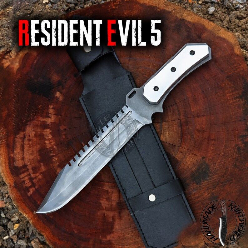 Resident Evil 5 Albert WESKER STARS version Game Replica D2 Full Tang Knife 13\'\'