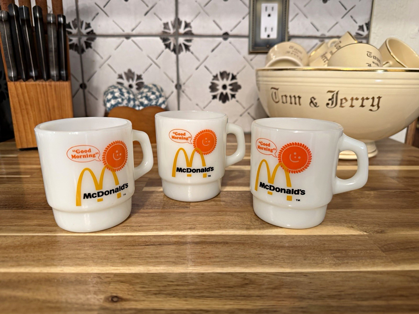 3-Vintage Fireking McDonald’s coffee mugs MINT GORGEOUS 3-Vintage Fireking McDonald’s coffee mugs MINT GORGEOUS