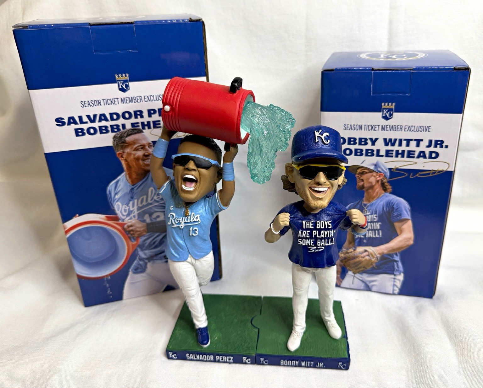 Bobby Witt Jr. Salvador Perez Bobbleheads 2025 Royals Season Ticket Member STM Bobby Witt Jr. Salvador Perez Bobbleheads 2025 Royals Season Ticket Member STM