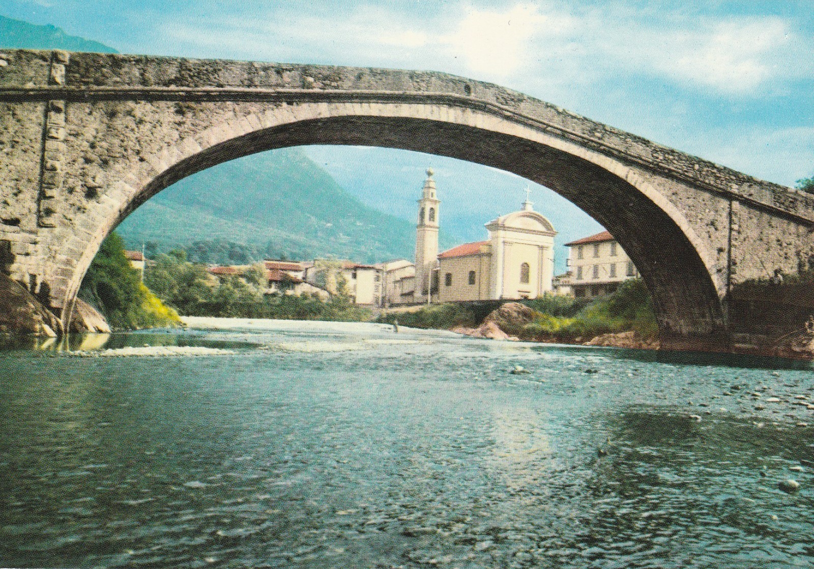 BOARIO TERME (BRESCIA) POSTCARD - ROMAN BRIDGE