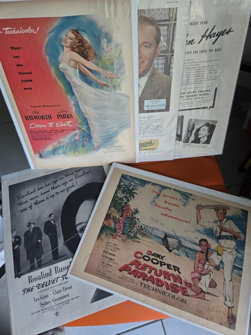 Lot 5 Vintage 50s Original Prints Advertisement Motion Picture Magazine 14\ Lot 5 Vintage 50s Original Prints Advertisement Motion Picture Magazine 14\