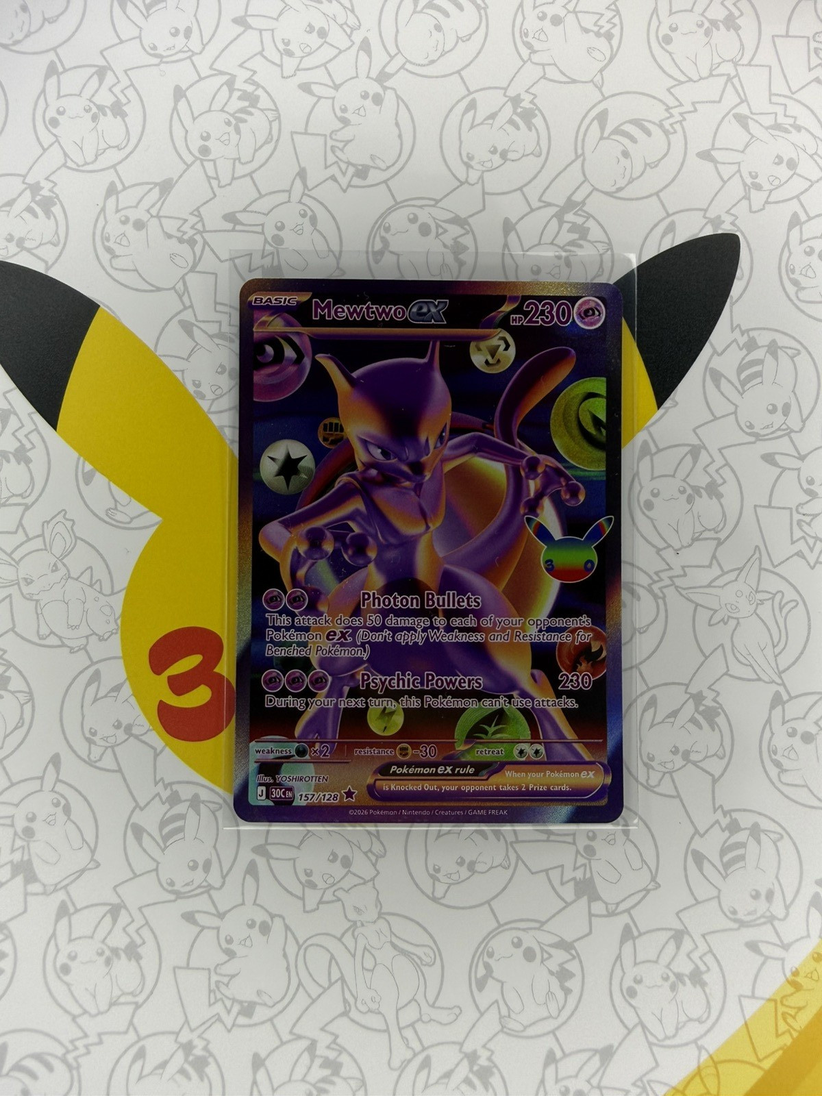 Pokémon TCG Mewtwo ex #157/128 New 30th Anniversary PSA 10 Potential Pokémon TCG Mewtwo ex #157/128 New 30th Anniversary PSA 10 Potential