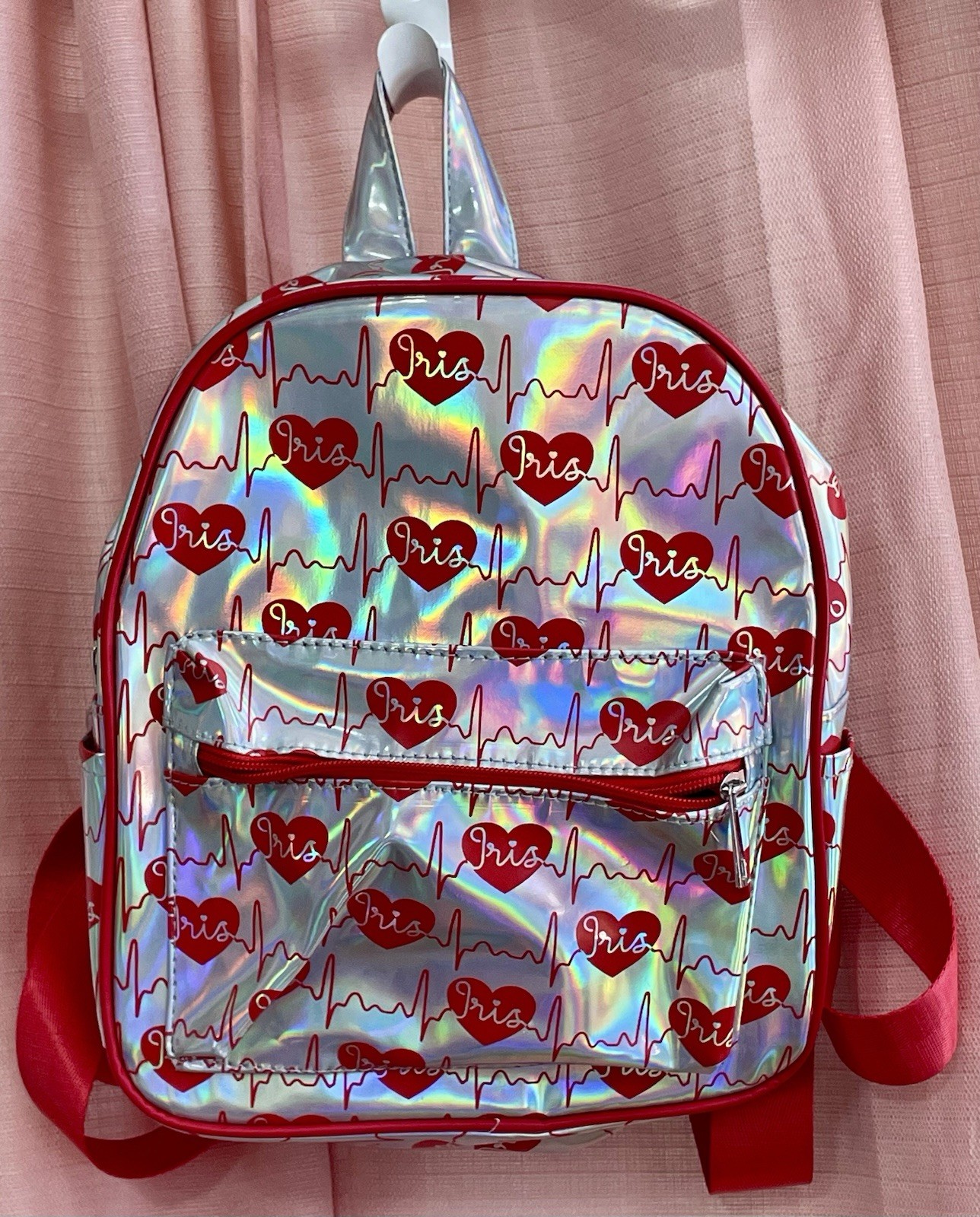 Krewe Of Iris 2026 Iridescent Hearts Mini Backpack, New Orleans Mardi Gras RARE Krewe Of Iris 2026 Iridescent Hearts Mini Backpack, New Orleans Mardi Gras RARE