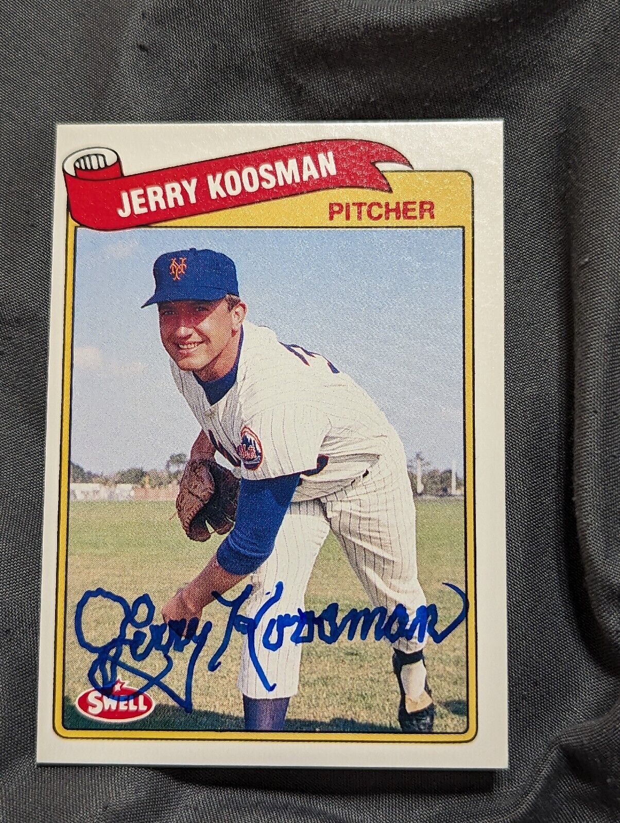 Jerry Koosman Autograph Signed Card New York Mets