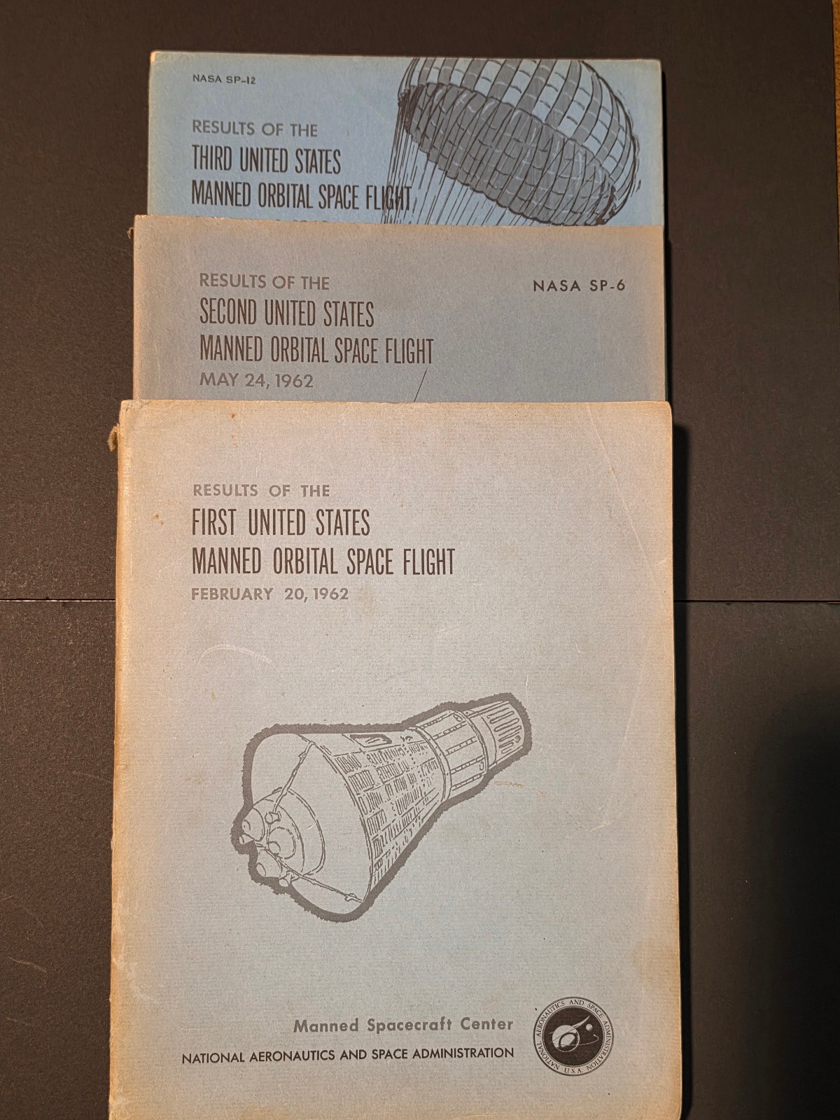 Vintage NASA Project Mercury – First Three U.S. Manned Orbital Space Flight Repo Vintage NASA Project Mercury – First Three U.S. Manned Orbital Space Flight Repo