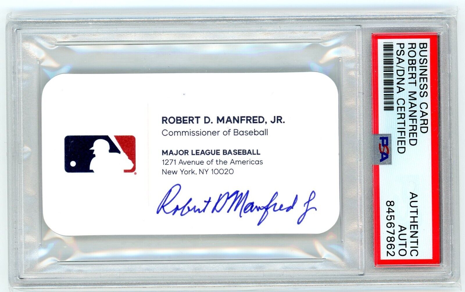 Robert Manfred Jr. Signed MLB Business Card PSA/DNA Certified Autograph