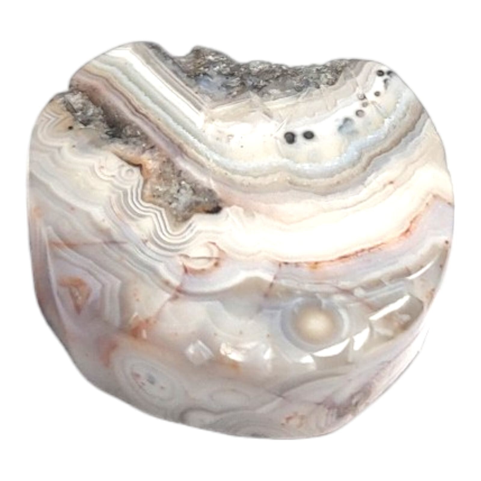 19g Agate Lace Laguna Crazylace White Premium Mexican Polished Slab Best Quality