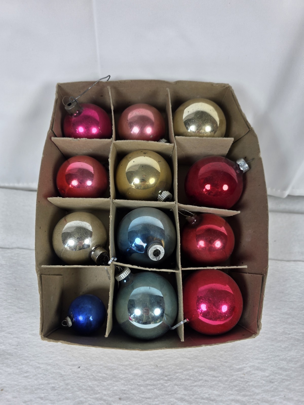 Vintage Shiny Brite Mixed Variety Mercury Glass Christmas Ornaments Lot of 12 Vintage Shiny Brite Mixed Variety Mercury Glass Christmas Ornaments Lot of 12