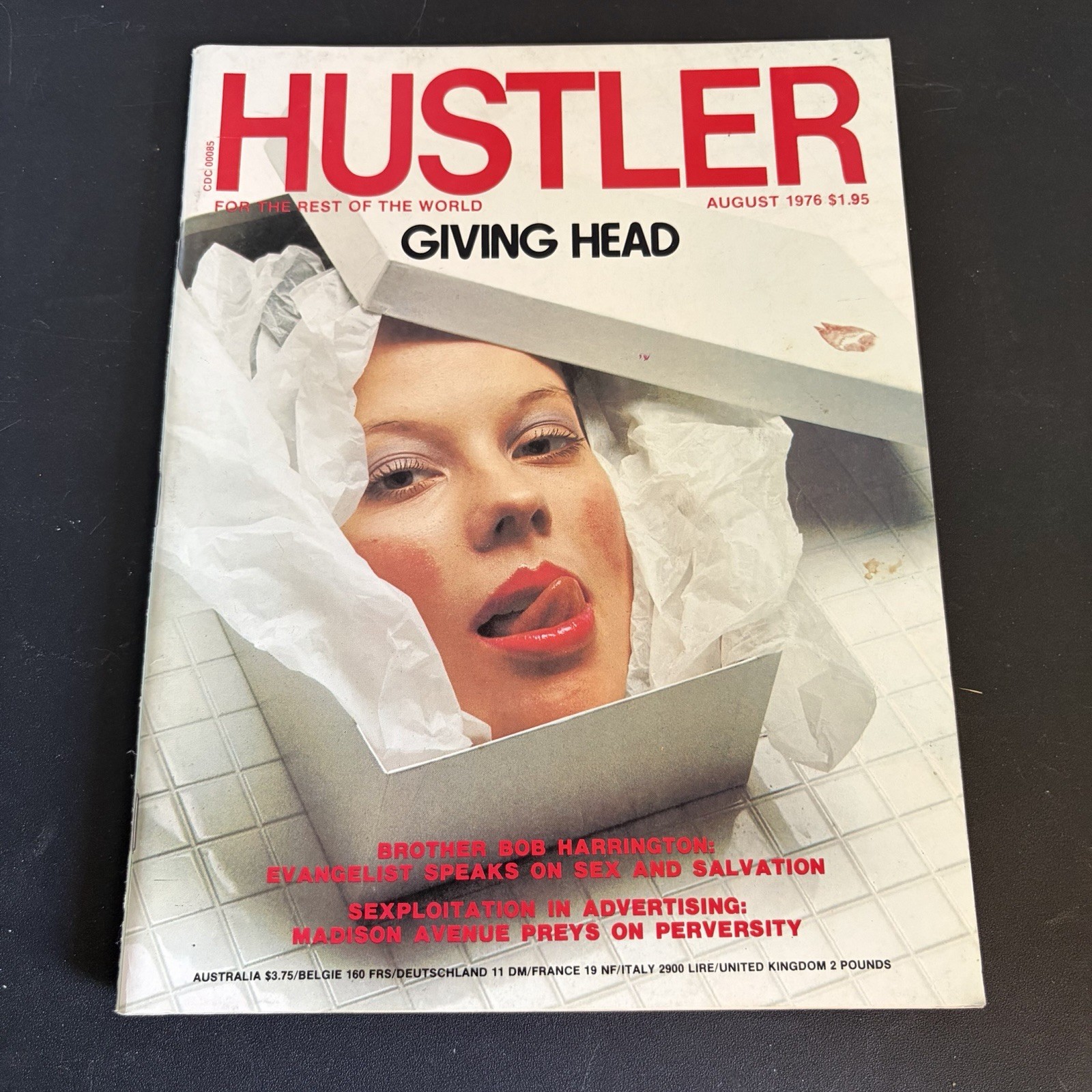 Vintage Hustler August 1976 Bob Harrington Original Issue Vintage Hustler August 1976 Bob Harrington Original Issue
