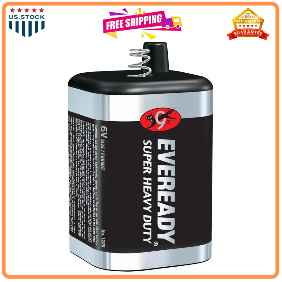 Eveready 1209 6V Super Heavy Duty Spring Terminal Lantern Battery Eveready 1209 6V Super Heavy Duty Spring Terminal Lantern Battery