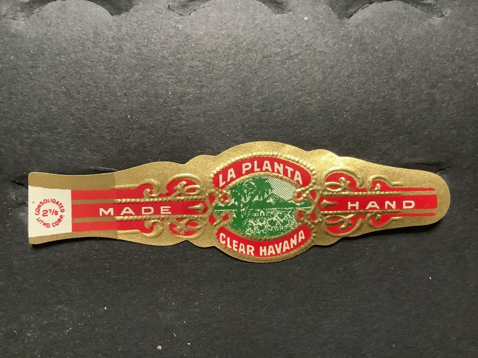 La Planta Clear Havana AttrctiveCigar Band Vintage Original La Planta Clear Havana AttrctiveCigar Band Vintage Original