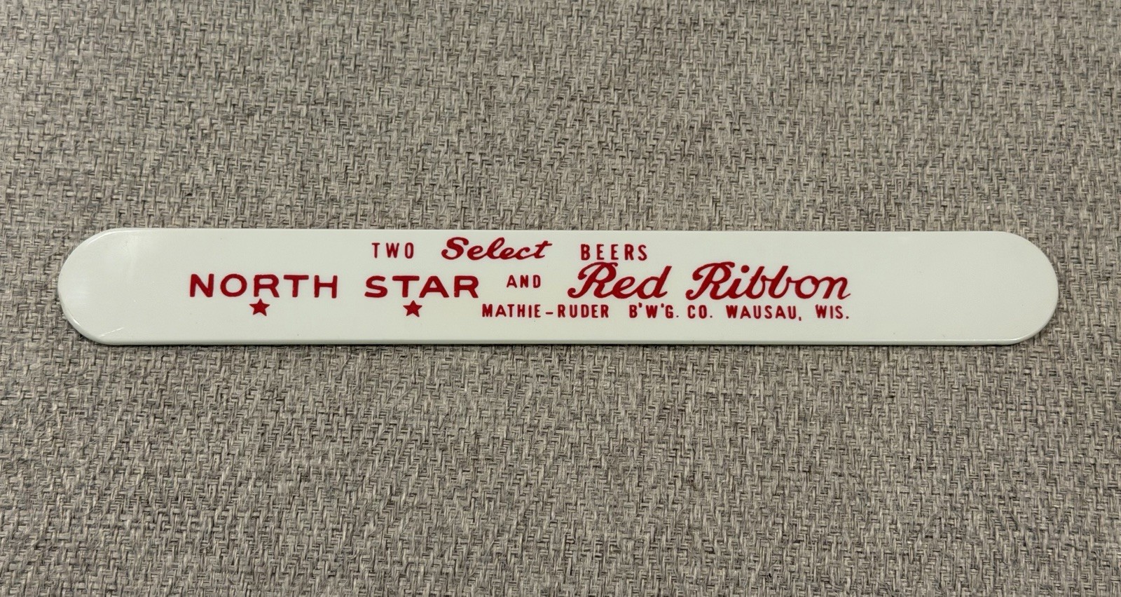 NORTH STAR & RED RIBBON FOAM SCRAPER - MATHIE-RUDER B’W’G Co. WAUSAU WI NORTH STAR & RED RIBBON FOAM SCRAPER - MATHIE-RUDER B’W’G Co. WAUSAU WI