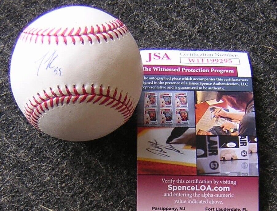 James Karinchak Cleveland Indians Signed MLB Baseball JSA 