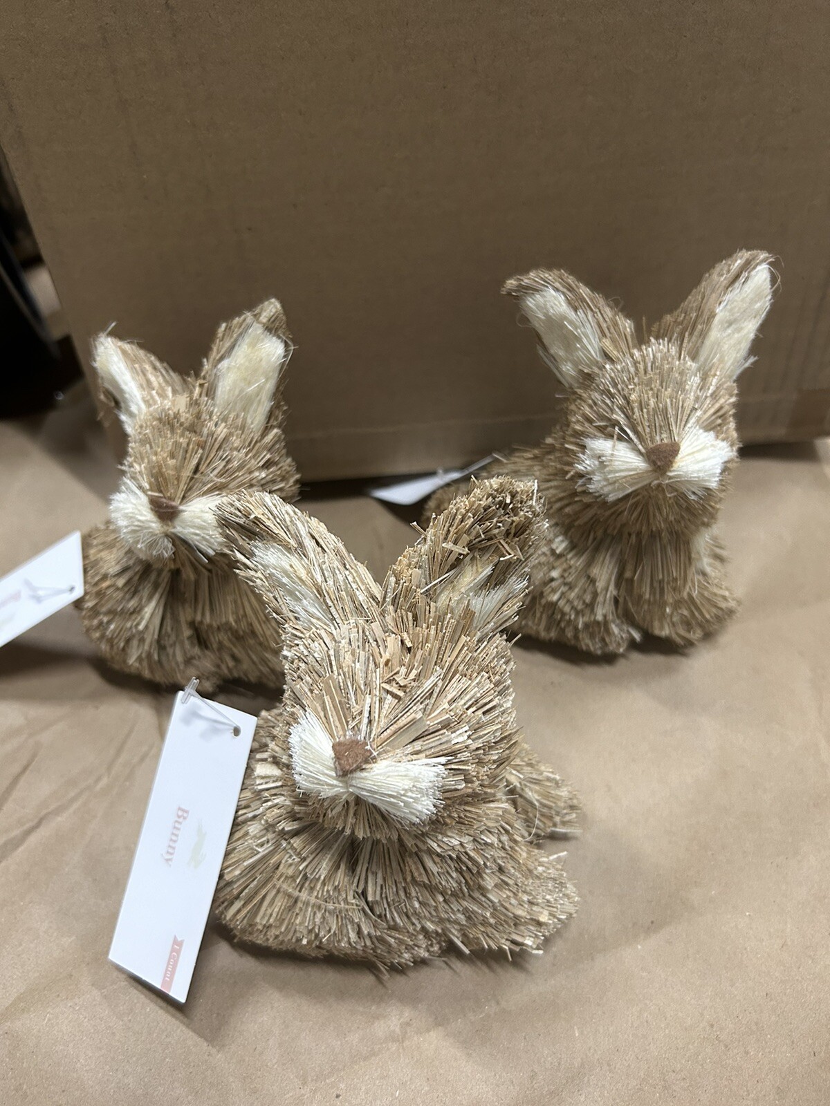 Straw Bunny Rabbit Figurine Easter Decoration From Target (set Of 6) Straw Bunny Rabbit Figurine Easter Decoration From Target (set Of 6)