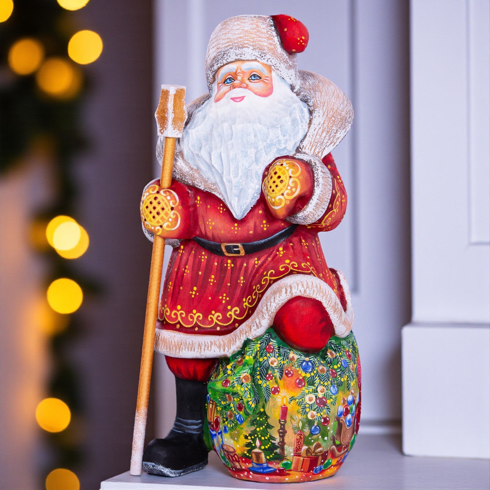 Hand Painted Wooden Santa 9\ Hand Painted Wooden Santa 9\