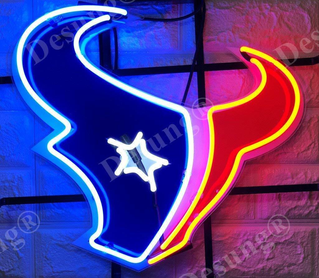 New Houston Texans Lamp Light Glass Decor Neon Sign 24\