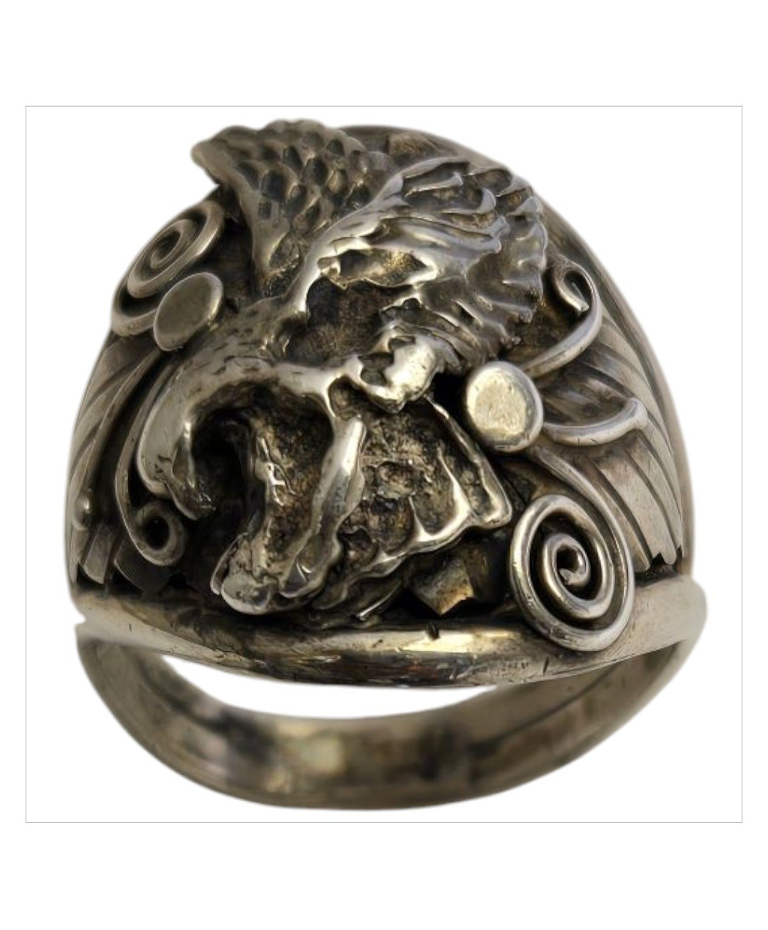 Important Deceased Leo Harvey 1935-2010 Navajo STERLING Silver EagleRINGSz13.5 Important Deceased Leo Harvey 1935-2010 Navajo STERLING Silver EagleRINGSz13.5
