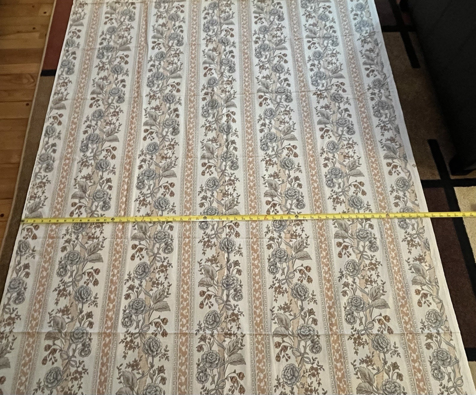 Vintage Henry Ford Museum Fabric Rose Cottage Floral Cotton Blend 2.4 Yds READ Vintage Henry Ford Museum Fabric Rose Cottage Floral Cotton Blend 2.4 Yds READ