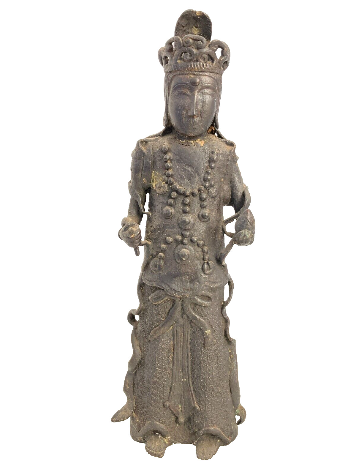 Vintage Quan Yin Stateu Kwan Yin Kuan Yin - Bronze Style