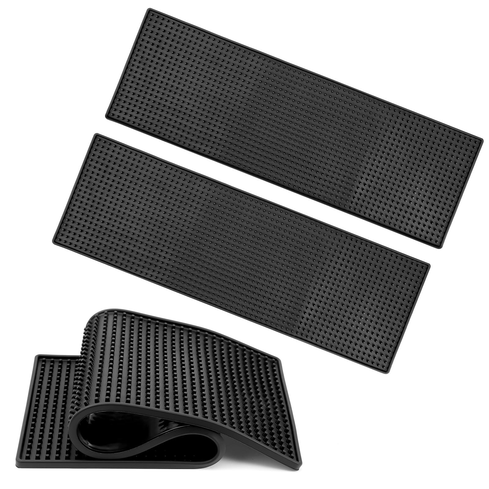 3 PCS 24 x 8 Inch Rubber Bar Mats, Non-Slip Serving Spill Mat with Raised Edg... 3 PCS 24 x 8 Inch Rubber Bar Mats, Non-Slip Serving Spill Mat with Raised Edg...