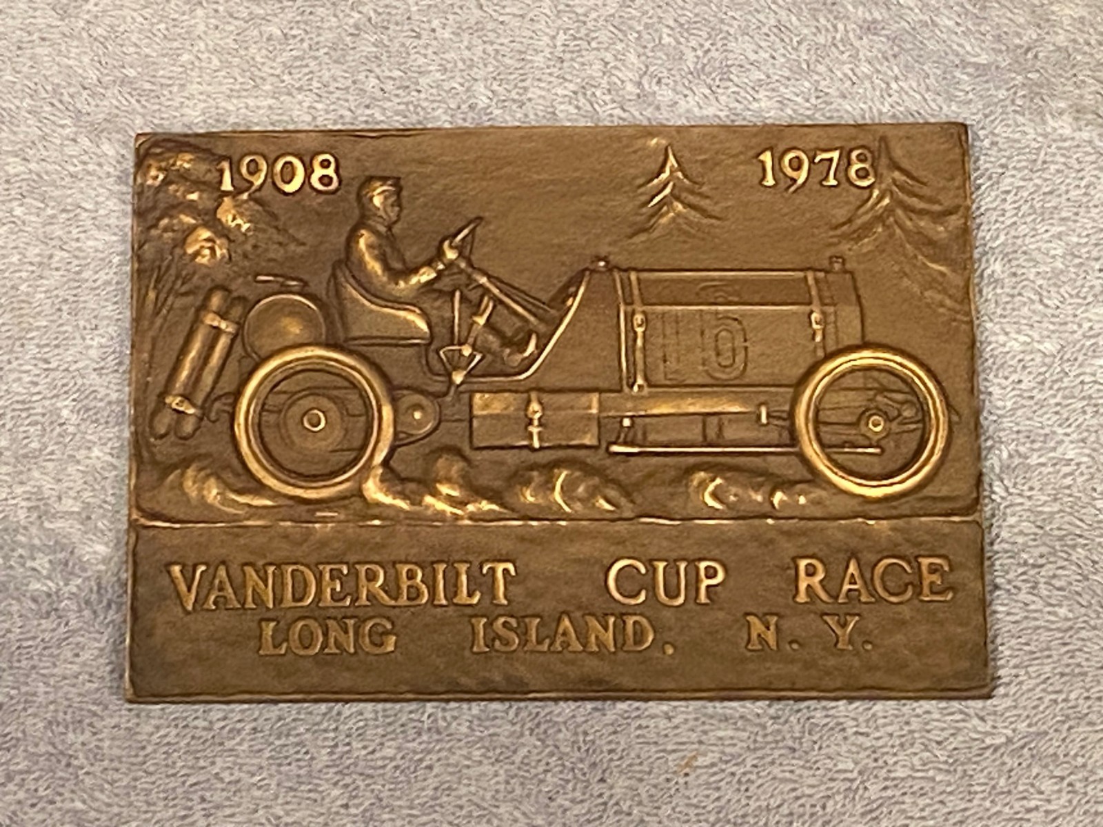 Vintage Auto Show Plaque - 1978 Vanderbilt Cup Race Long Island NY - 70th Anniv Vintage Auto Show Plaque - 1978 Vanderbilt Cup Race Long Island NY - 70th Anniv