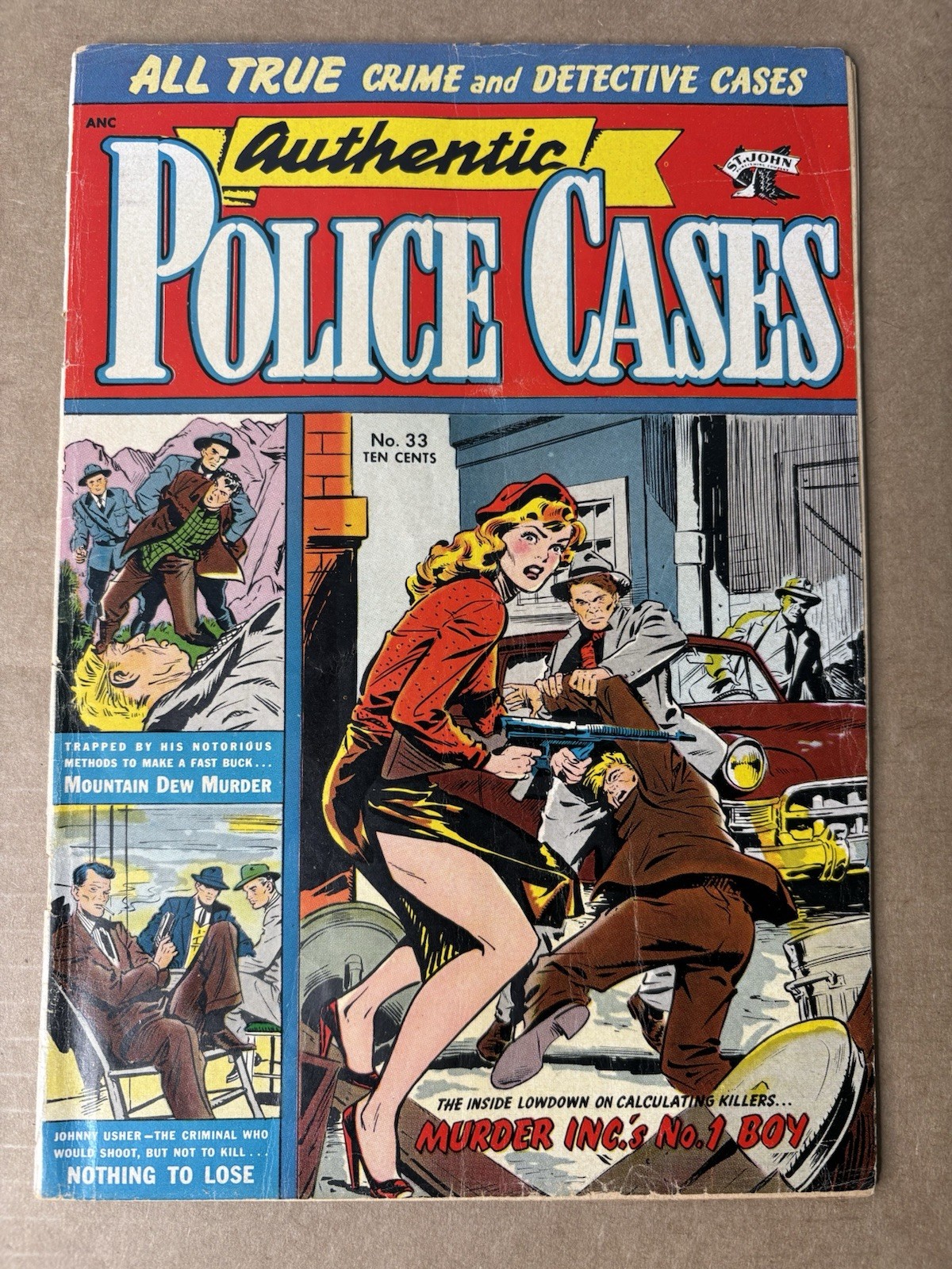 AUTHENTIC POLICE CASES 33 -Killer Matt Baker machine gun cover Read description AUTHENTIC POLICE CASES 33 -Killer Matt Baker machine gun cover Read description
