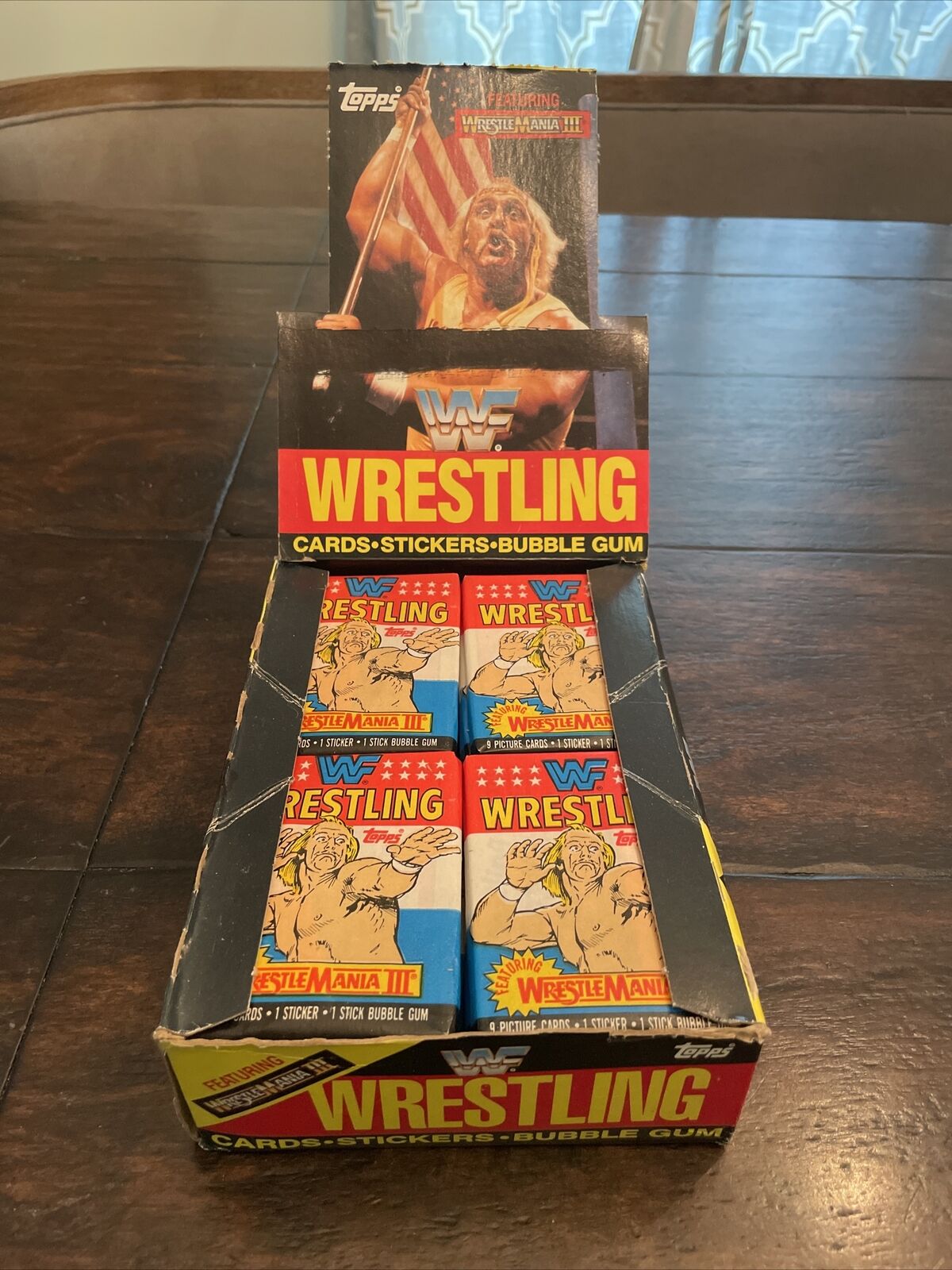 (1) Unopened Wax Pack 1987 WWF Topps Wrestlemania III Hulk Hogan Brother