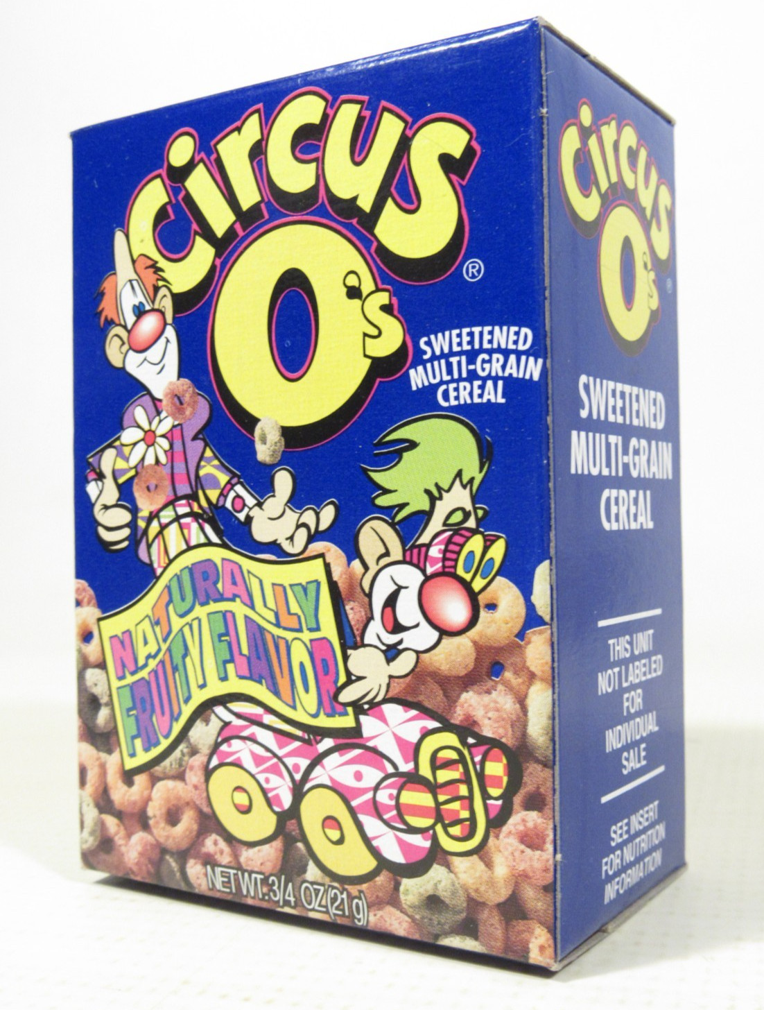 VERY RARE VTG 90's Circus O's Moran Foods Salesman Sample Display Cereal Box