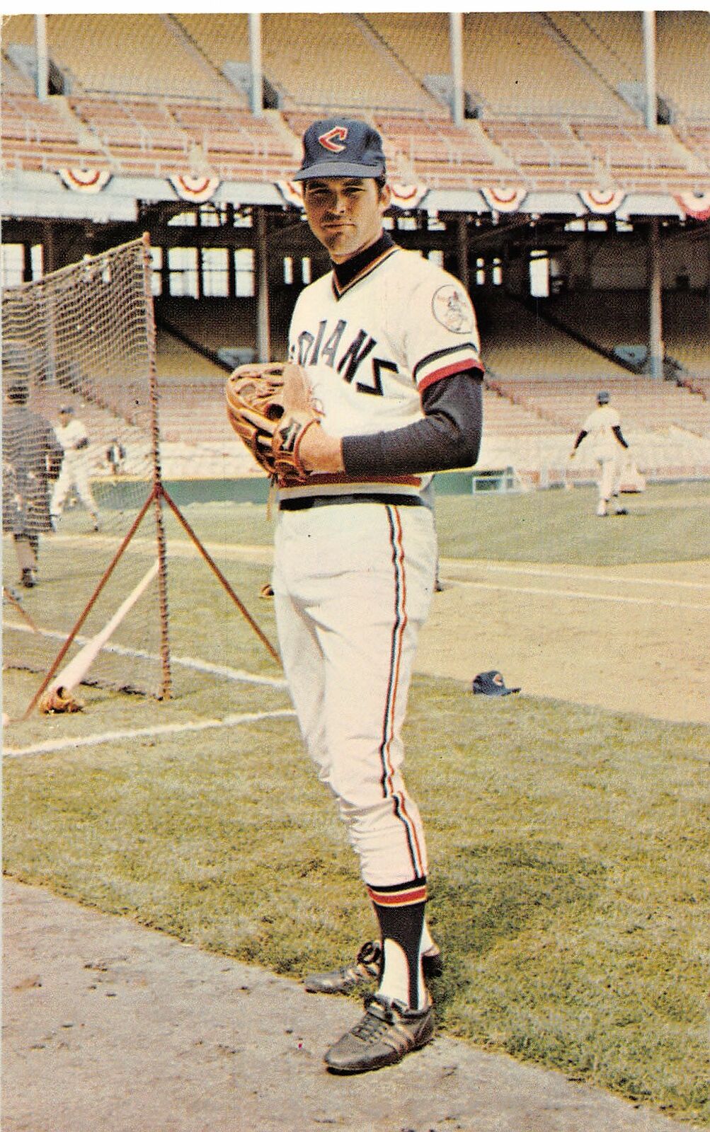 J21/ Cleveland Ohio Postcard c1970s Indians Baseball Team Dick Tidrow 43