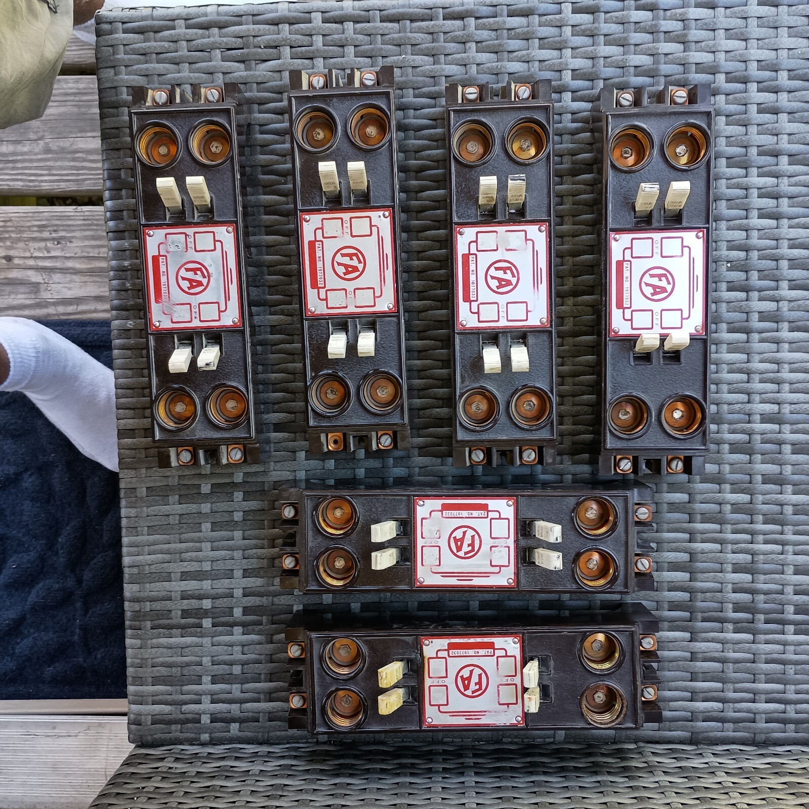 VINTAGE FRANK ADAMS FUSE BLOCKS. FUNCTIONAL VINTAGE FRANK ADAMS FUSE BLOCKS. FUNCTIONAL