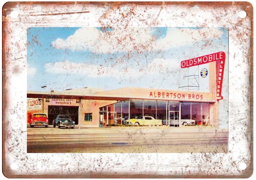 Albertson Bros Oldsmobile 1954 Vintage Ad Retro Look Metal Sign A5360 Albertson Bros Oldsmobile 1954 Vintage Ad Retro Look Metal Sign A5360