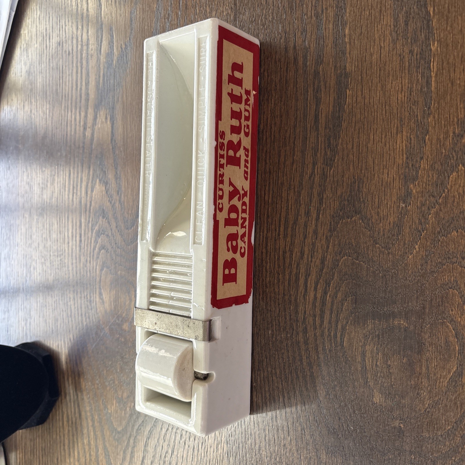 Antique Baby Ruth  Porcelain tape dispenser- Heavy- Great Condition